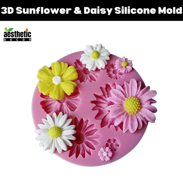 3D Sunflower & Daisy Silicone Mold