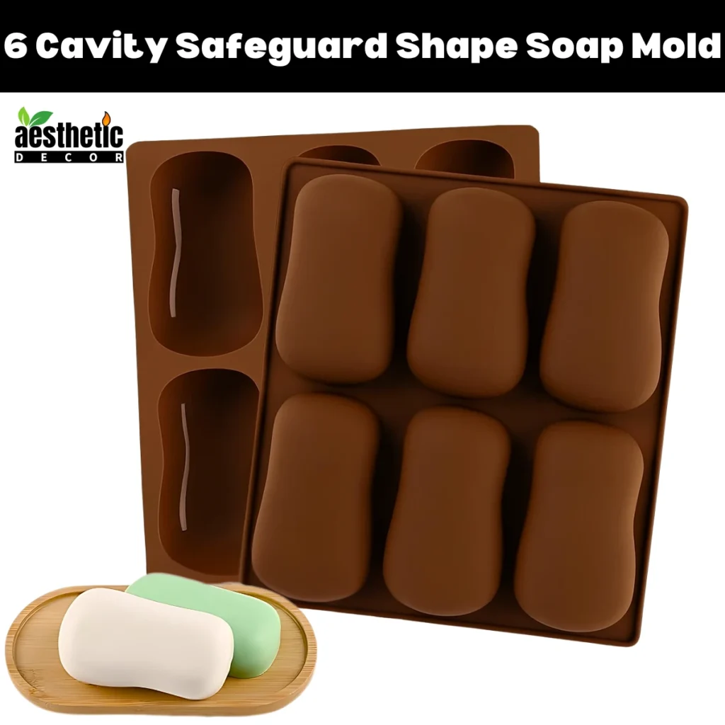 6 Cavity Safeguard Shape Silicone Soap Mold