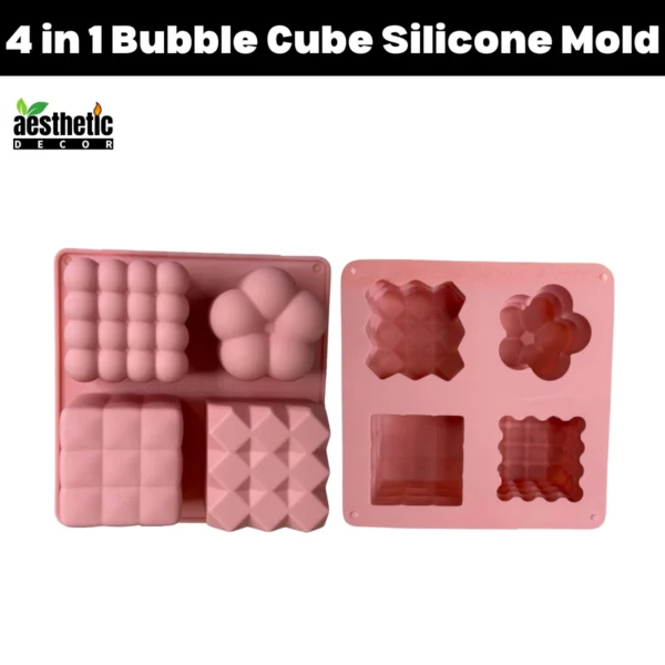 4 in 1 Bubble Cube Silicone Mold