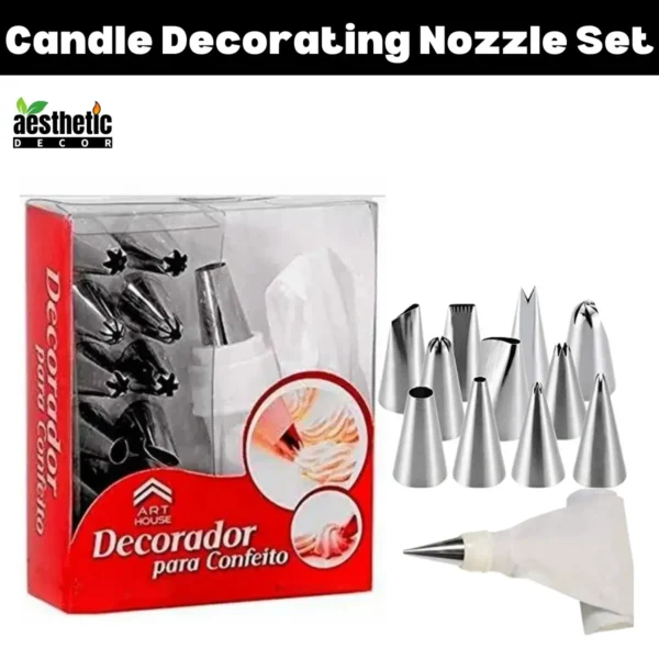 Candle Decorating Nozzle Set
