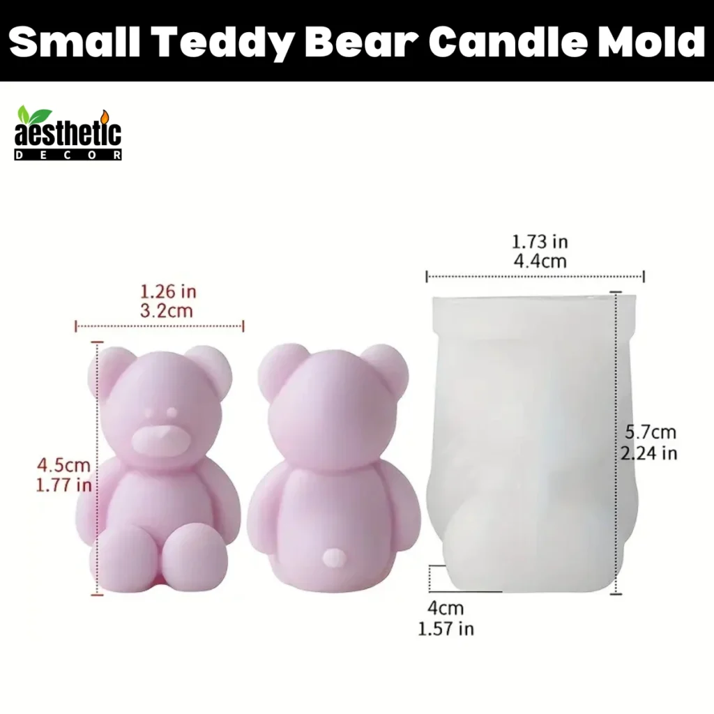Small Teddy Bear Candle Mold
