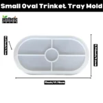 Small Oval Trinket Tray Silicone Mold - Size