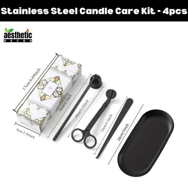 Stainless Steel Candle Care Kit - Candle Tool Set - 4pcs