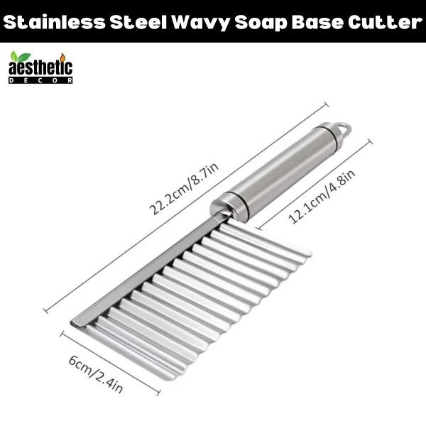 Stainless Steel Wavy Soap Base Cutter Size