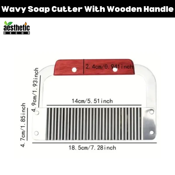 Wavy Soap Cutter With Wooden Handle