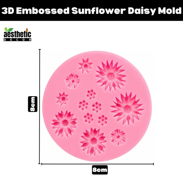 3D Embossed Sunflower Daisy Silicone Mold