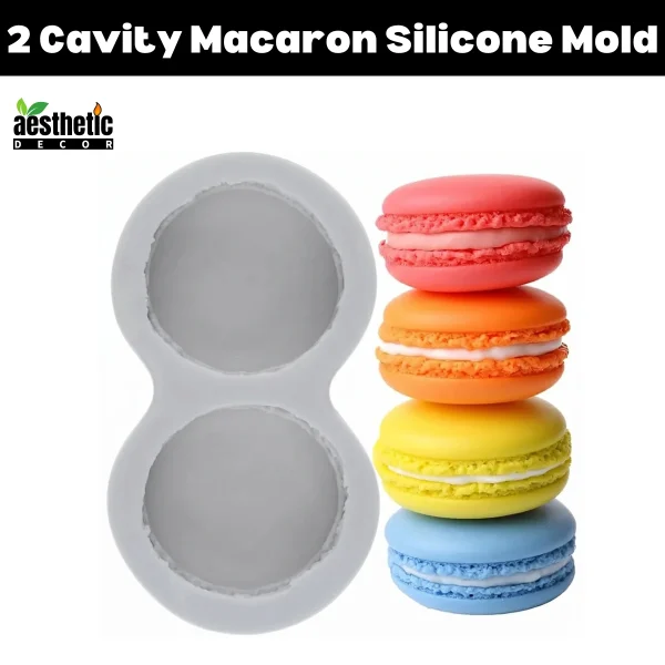 2 Cavity Macaron Silicone Mold