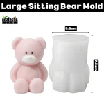 Large Sitting Bear Candle Mold