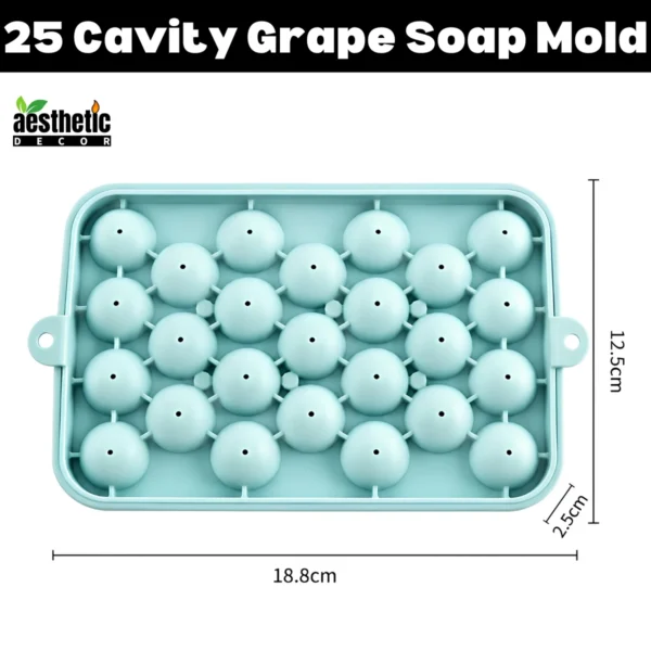 25 Cavity Grape Silicone Soap Mold Size