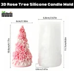 3D Rose Tree Silicone Candle Mold