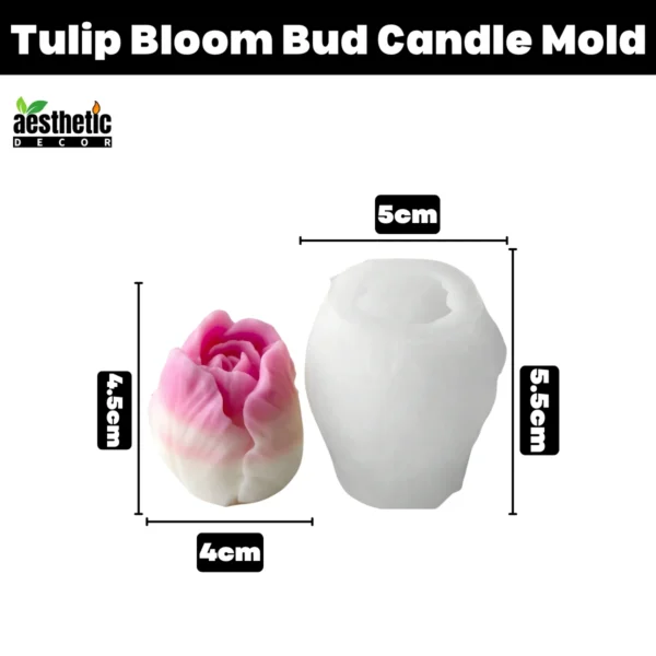 Tulip Bloom Bud Silicone Candle Mold