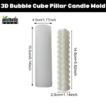3D Bubble Cube Pillar Silicone Candle Mold