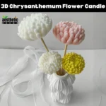 3D Chrysanthemum Flower Candle