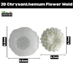 3D Chrysanthemum Flower Silicone Candle Mold