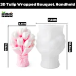 3D Tulip Wrapped Flower Bouquet Handheld Candle Mold