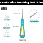 Candle Wick Punching Tool For Silicone Molds - Size