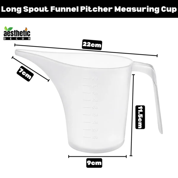 Long Spout Funnel Pitcher Measuring Cup - 900ml