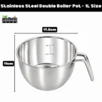 Stainless Steel Double Boiler Pot - 1L Size