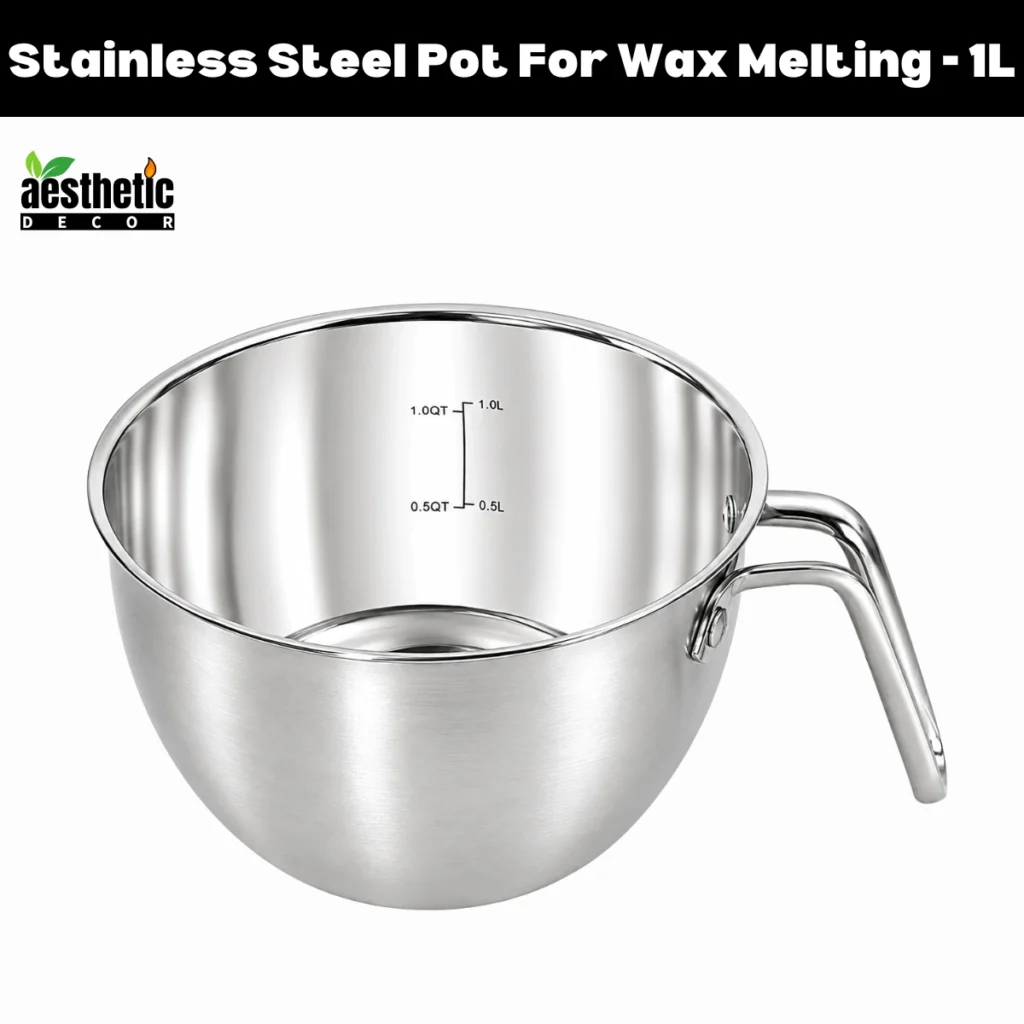 Stainless Steel Double Boiler Pot for Candle Wax Melting - 1L