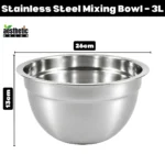 Stainless Steel Mixing Bowl - 3L Size