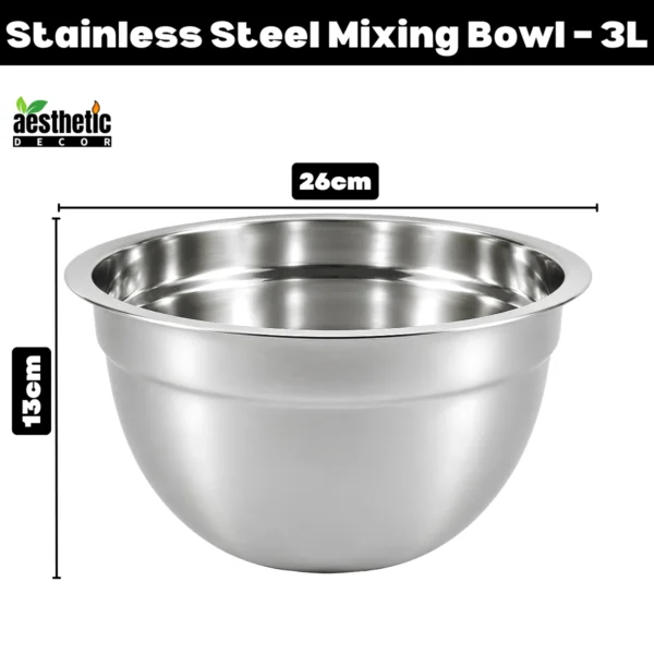 Stainless Steel Mixing Bowl - 3L Size