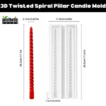 3D Twisted Spiral Pillar Candle Silicone Mold