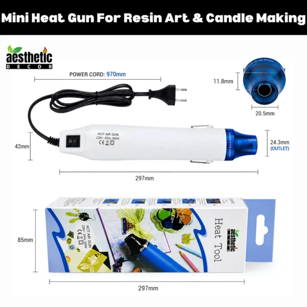 Mini Heat Gun - 300W - Size