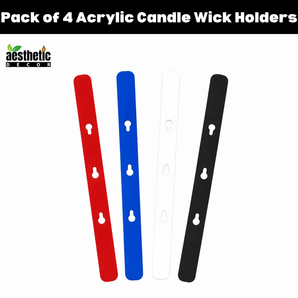 Pack of 4 Acrylic Candle Wick Holders