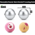 Reusable Round Aluminium Bath Bomb Pressing Molds - Large