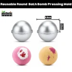 Reusable Round Aluminium Bath Bomb Pressing Molds - Medium