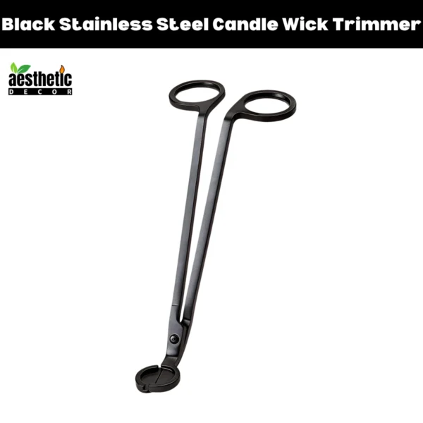 Black Stainless Steel Candle Wick Trimmer
