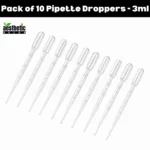 Pack of 10 Pipette Droppers - 3ml