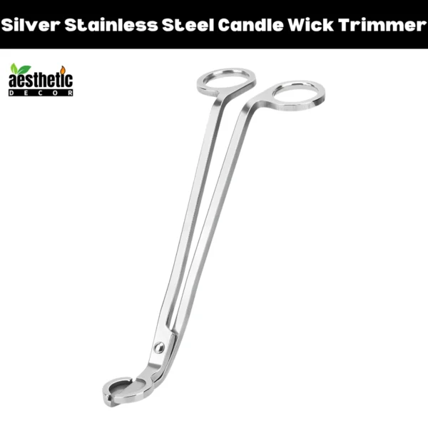 Silver Stainless Steel Candle Wick Trimmer
