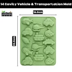14 Cavity Vehicle & Transportation Theme Silicone Mold
