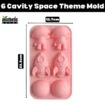 6 Cavity Space Theme Silicone Mold